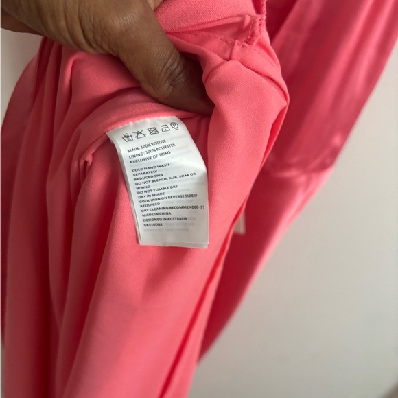 Capri Diamonte Slip Maxi Dress Melon Pink Large FairyCore Coquette Prom Babydoll - Picture 6 of 11